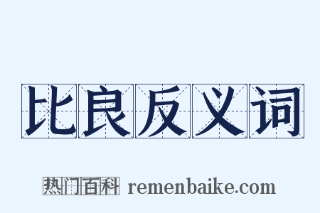 比良反义词是什么意思的图片